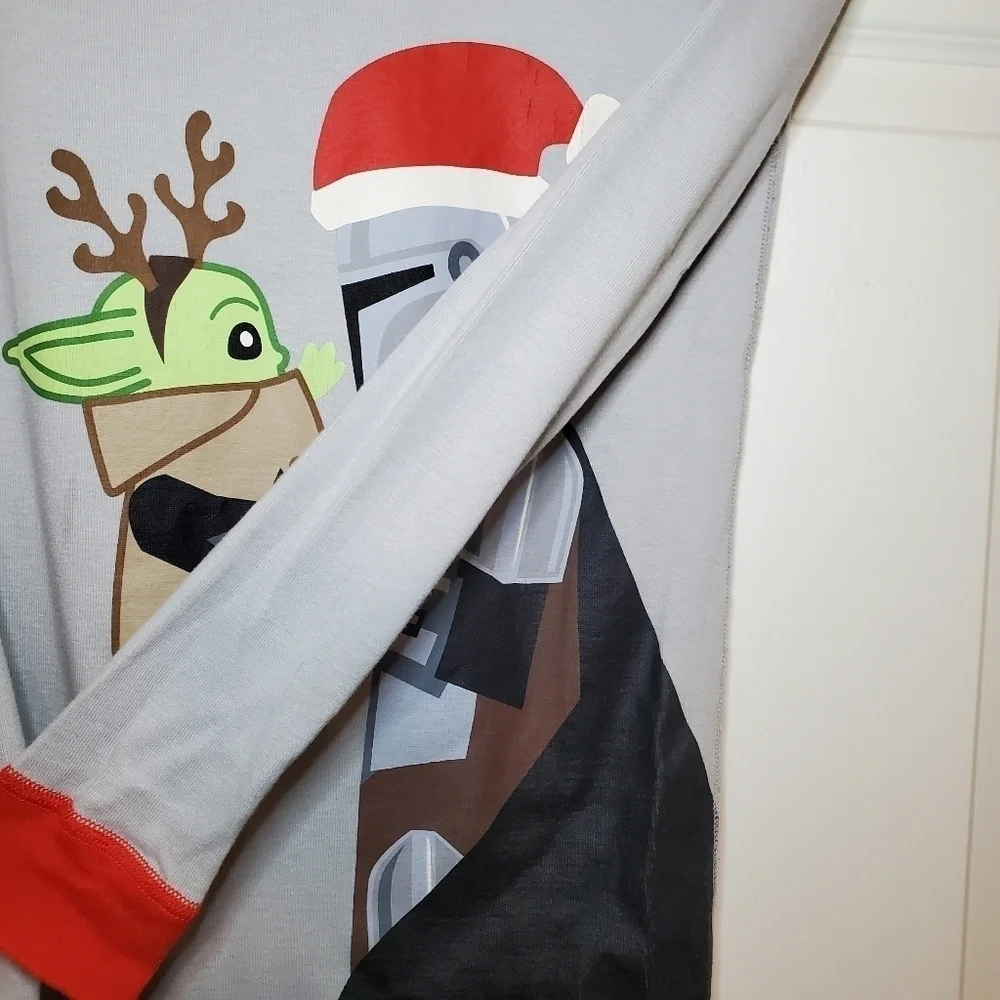 Hanna Andersson Star Wars Mandalorian Christmas Pajama Top Sz 12
